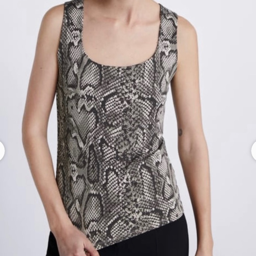 ZARA Basic Snake Print Sleeveless Tank Top